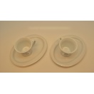 Espressotass ja alustaldrik 2tk WHITE